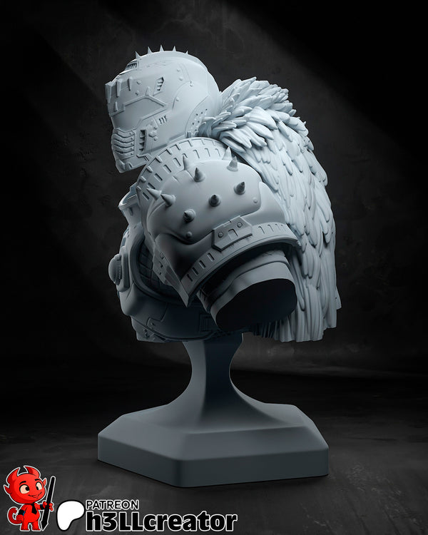 Doom Guy Bust 3D-printed model