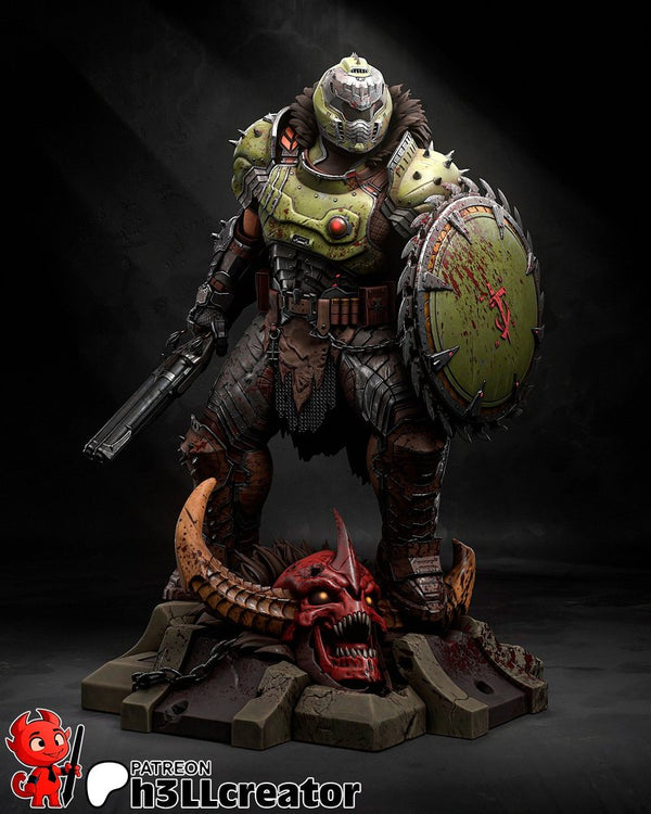 Doom Guy 3D-printed model