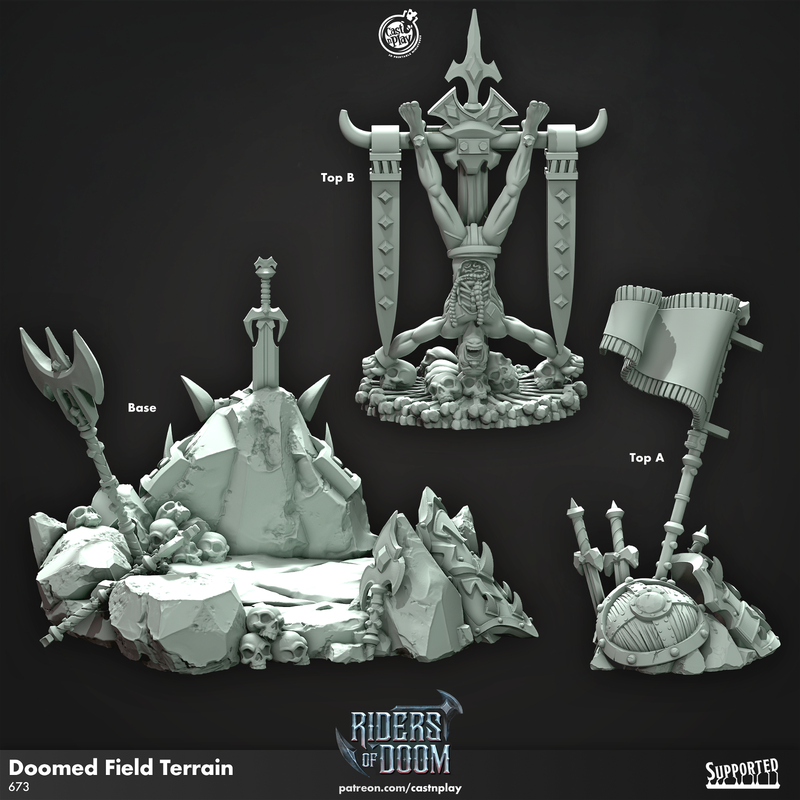 Doom Field Terrain 3D-printed model