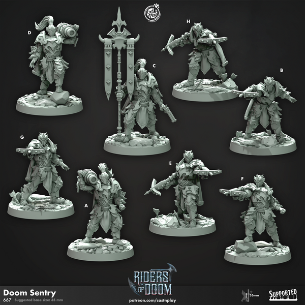 Doom Sentry 3D-printed model