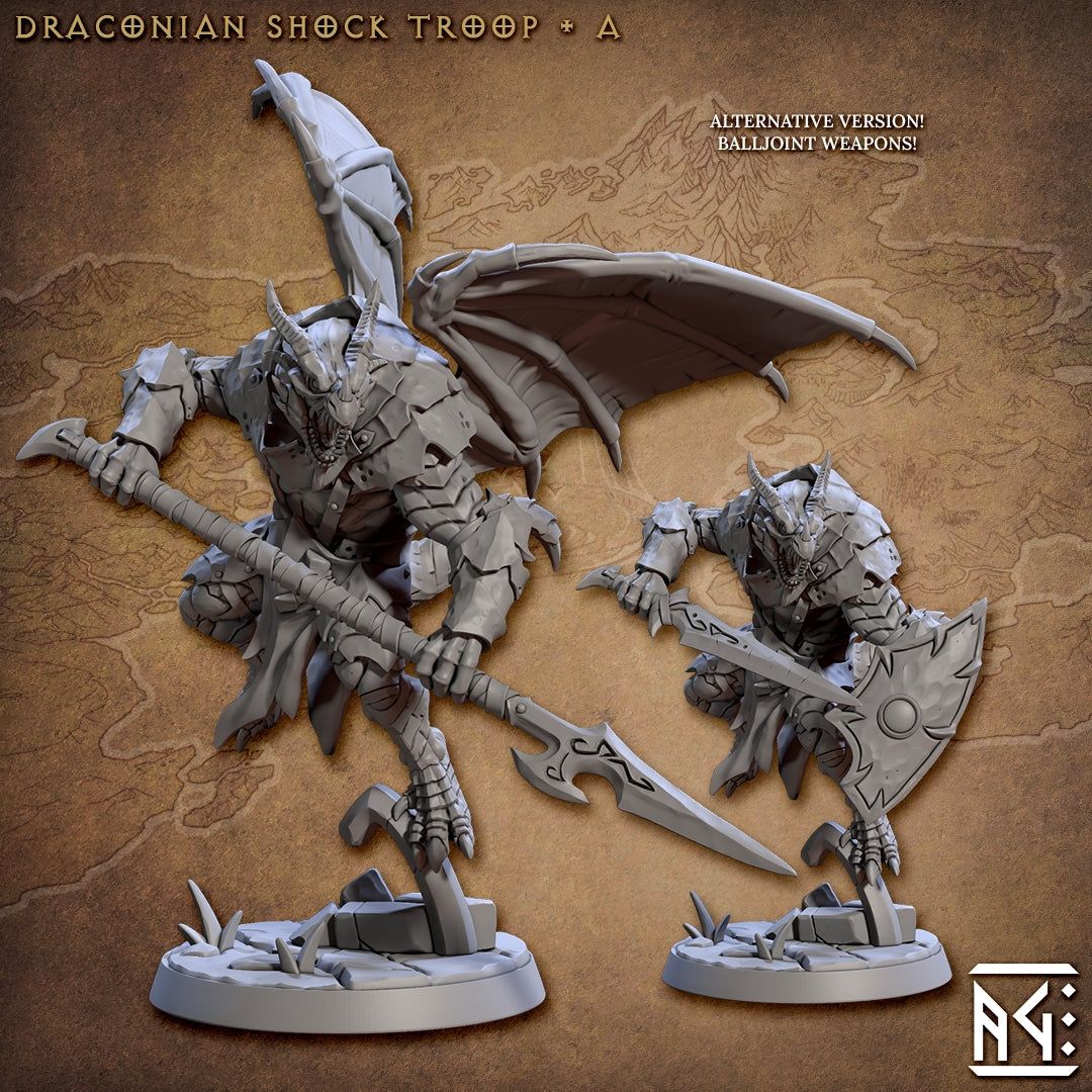 Draconian Shock Troops - The Printable Dragon