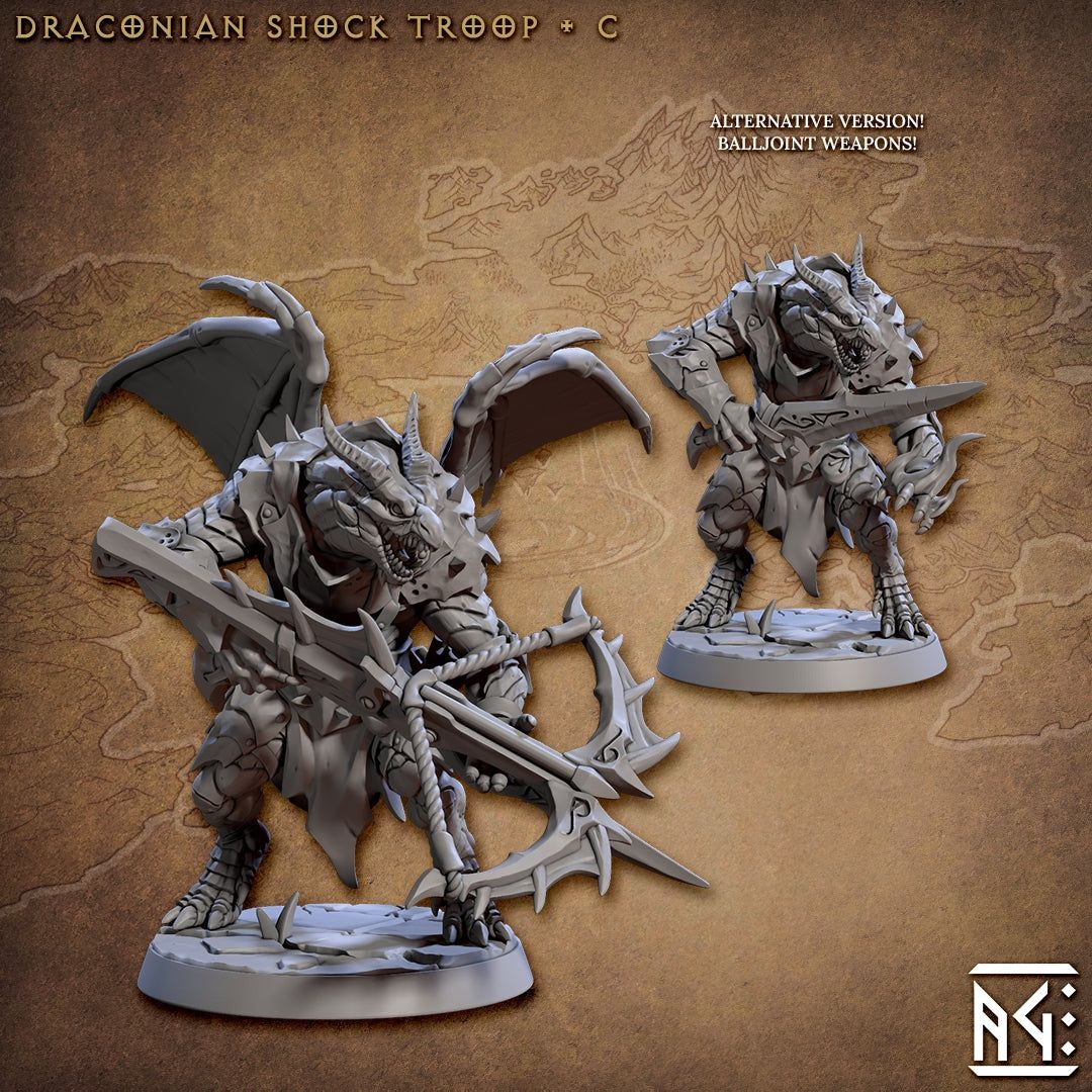 Draconian Shock Troops - The Printable Dragon