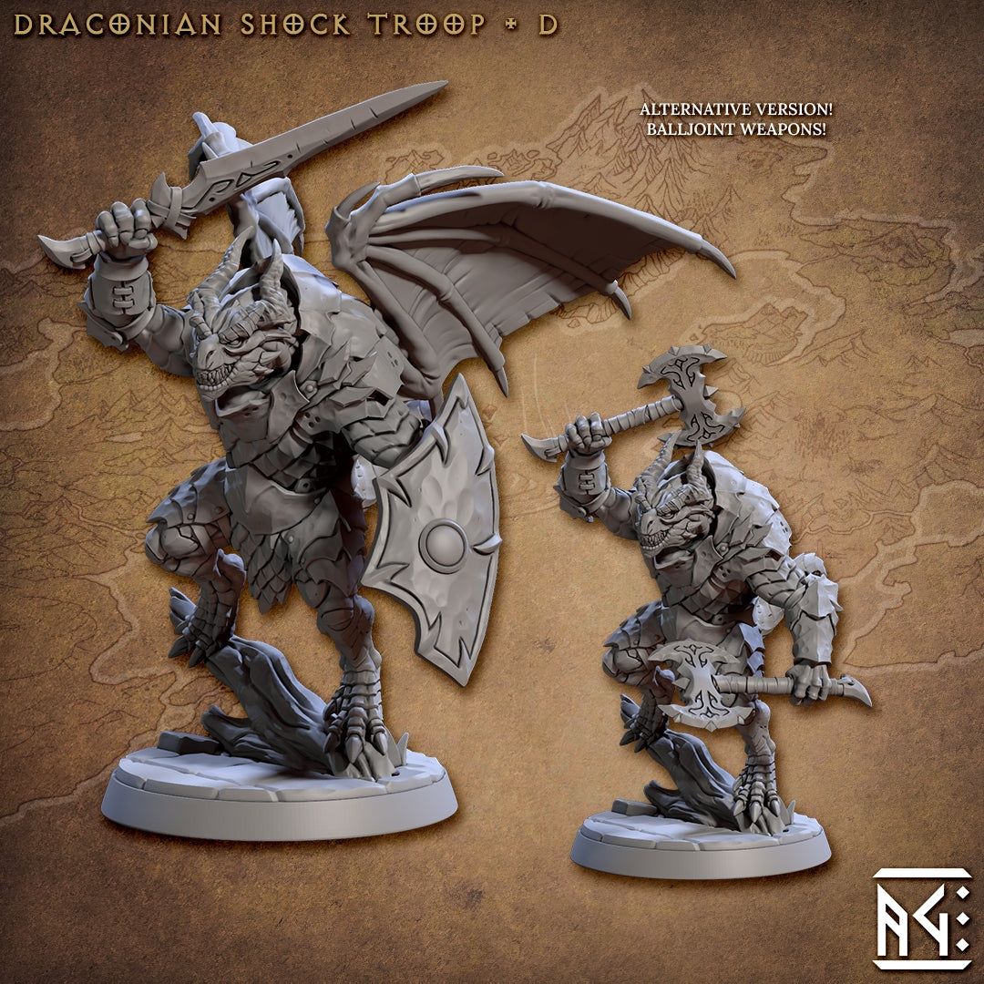 Draconian Shock Troops - The Printable Dragon