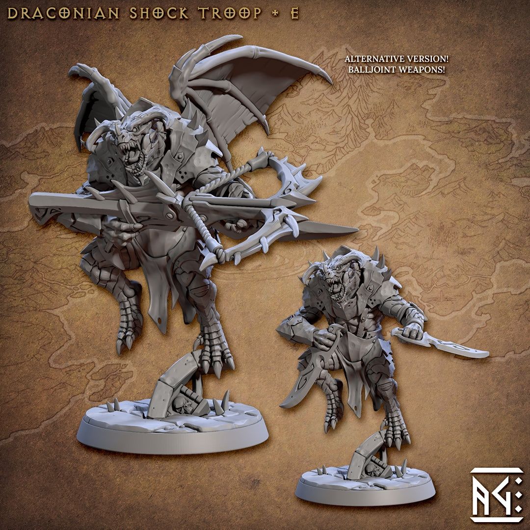 Draconian Shock Troops - The Printable Dragon