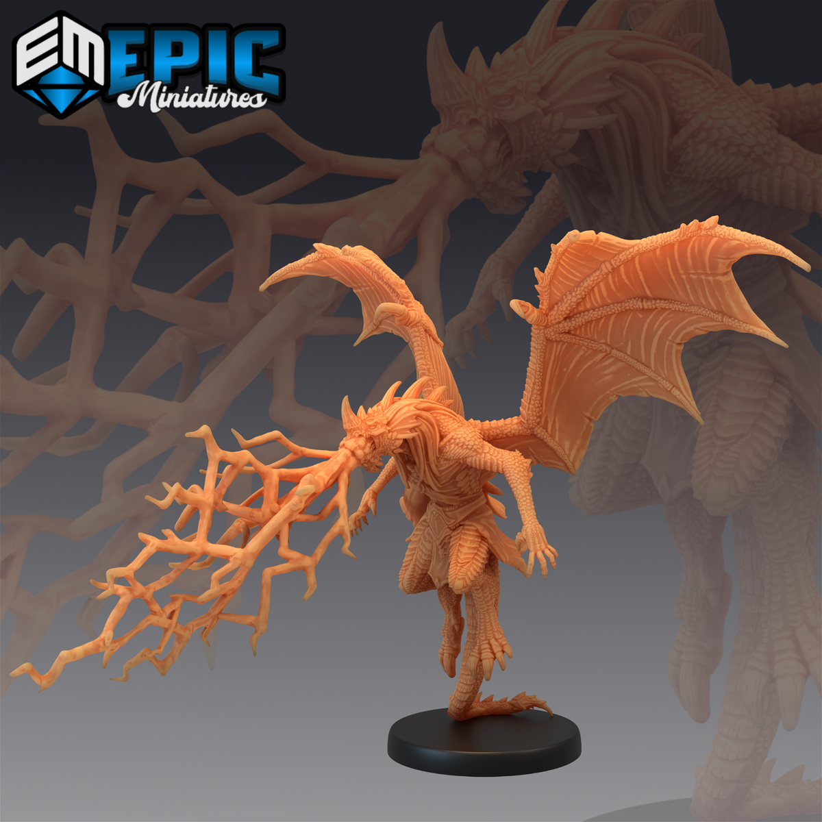 Draconic Demon Blue - The Printable Dragon