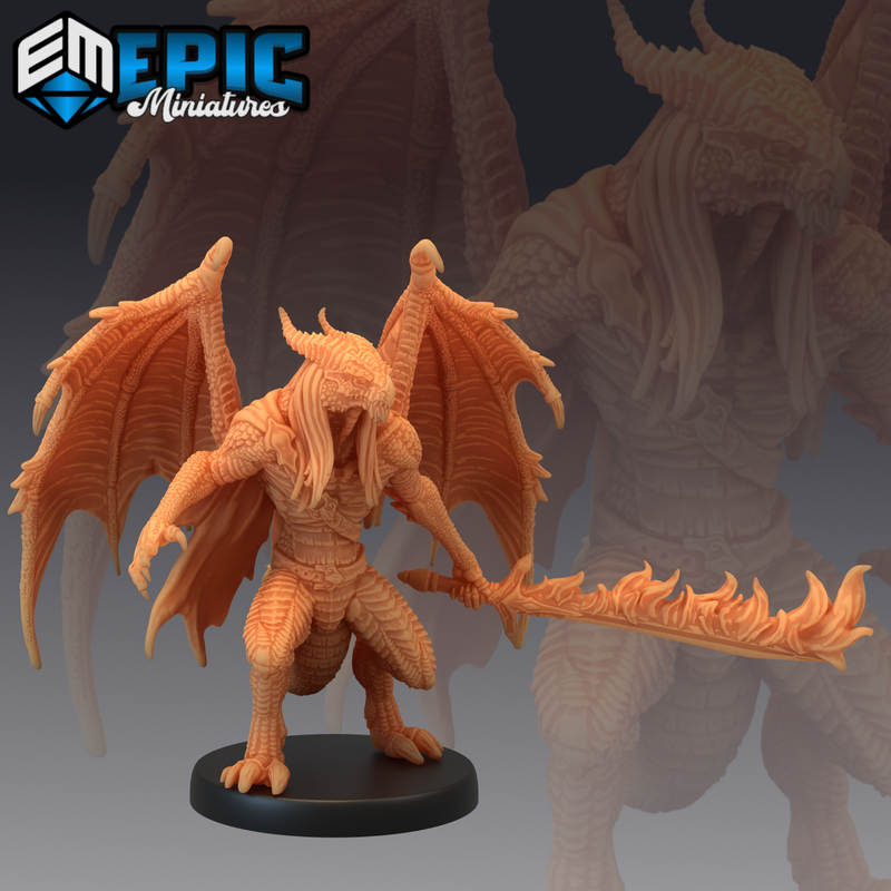 Draconic Demon Red 3D-printed model