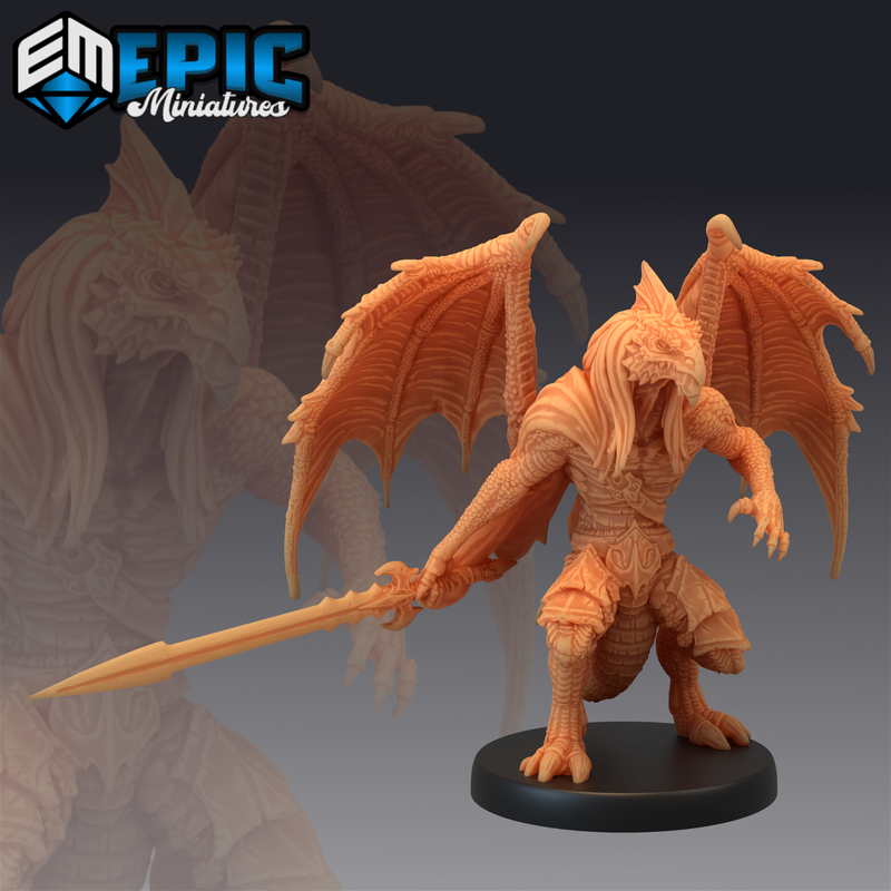 Draconic Demon White 3D-printed model