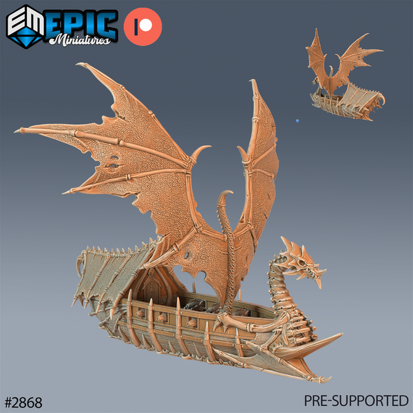 Dragon Bone Pirate Ship 3D-printed model