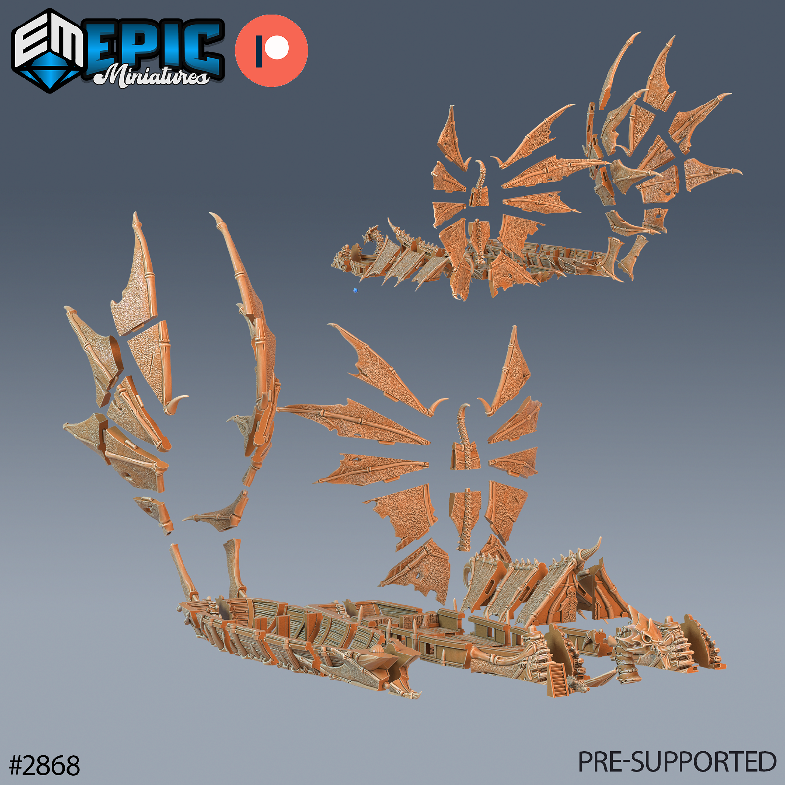 Dragon Bone Pirate Ship - The Printable Dragon