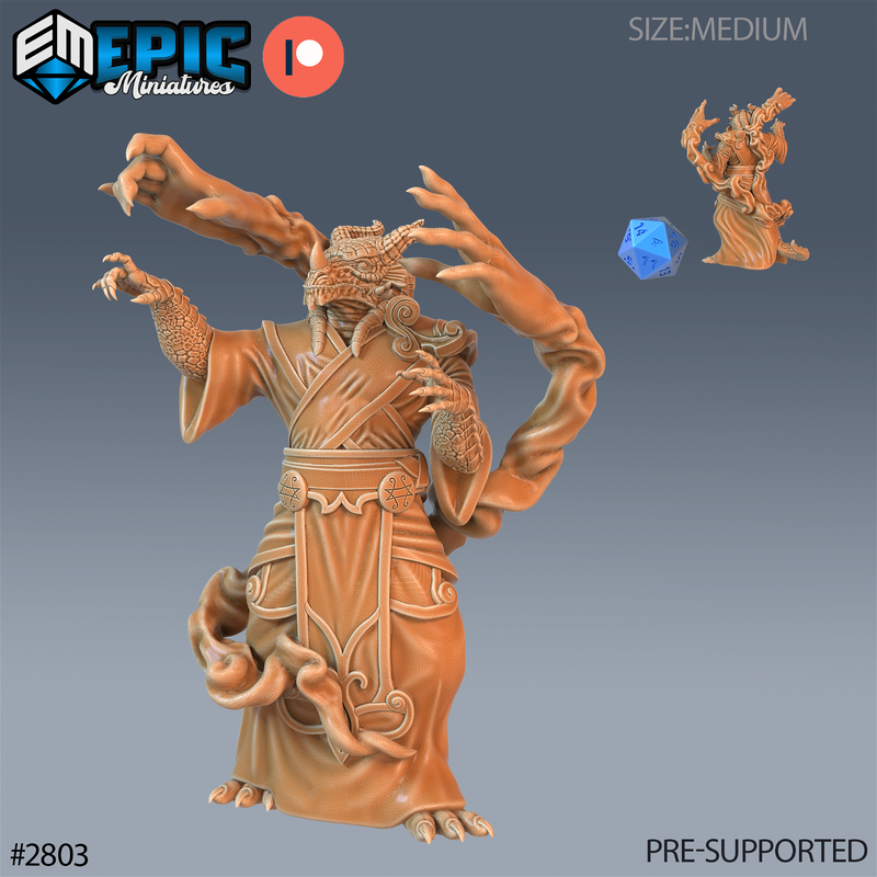 Dragonborn Priest 3D-printed model