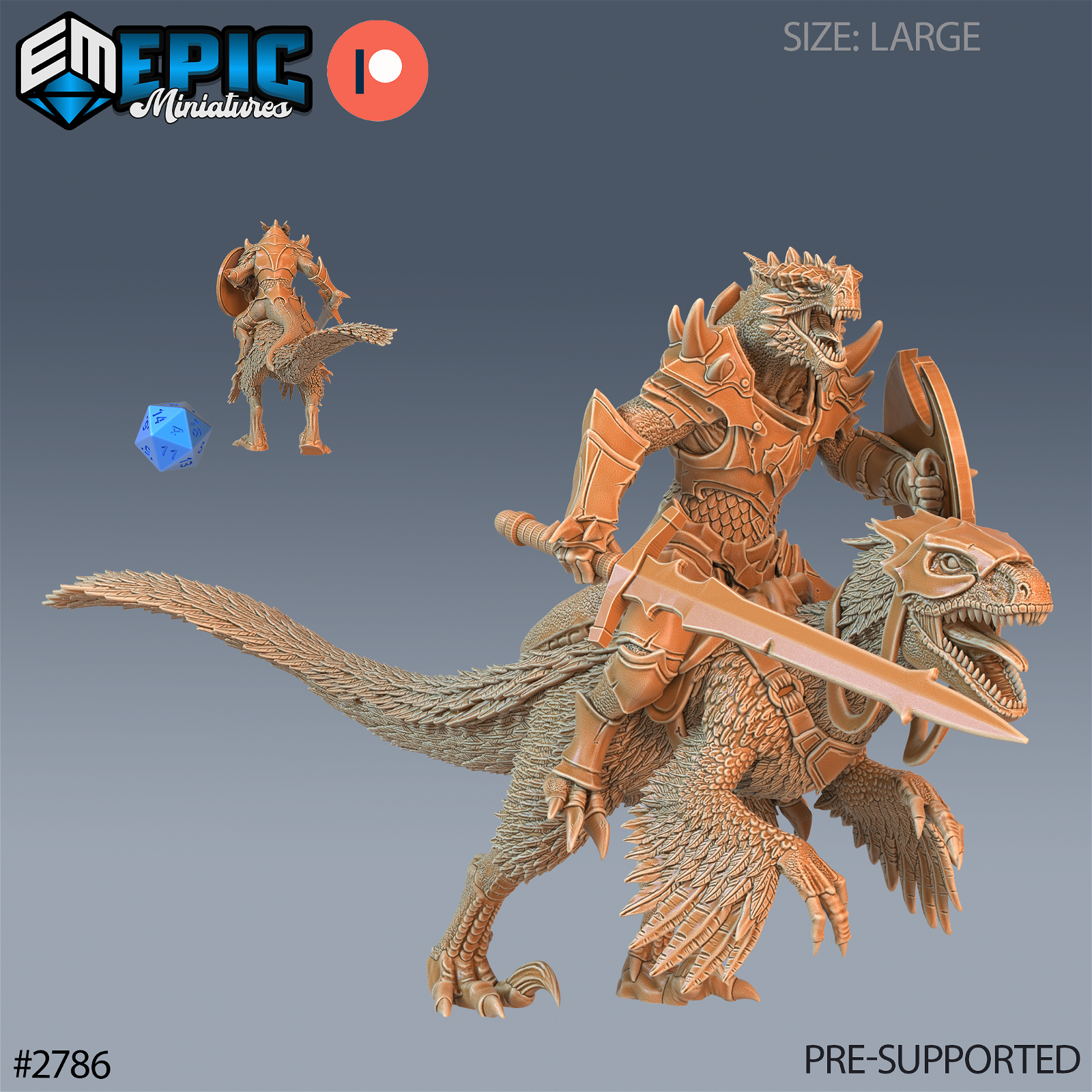 Dragonborn Raptor Rider - The Printable Dragon