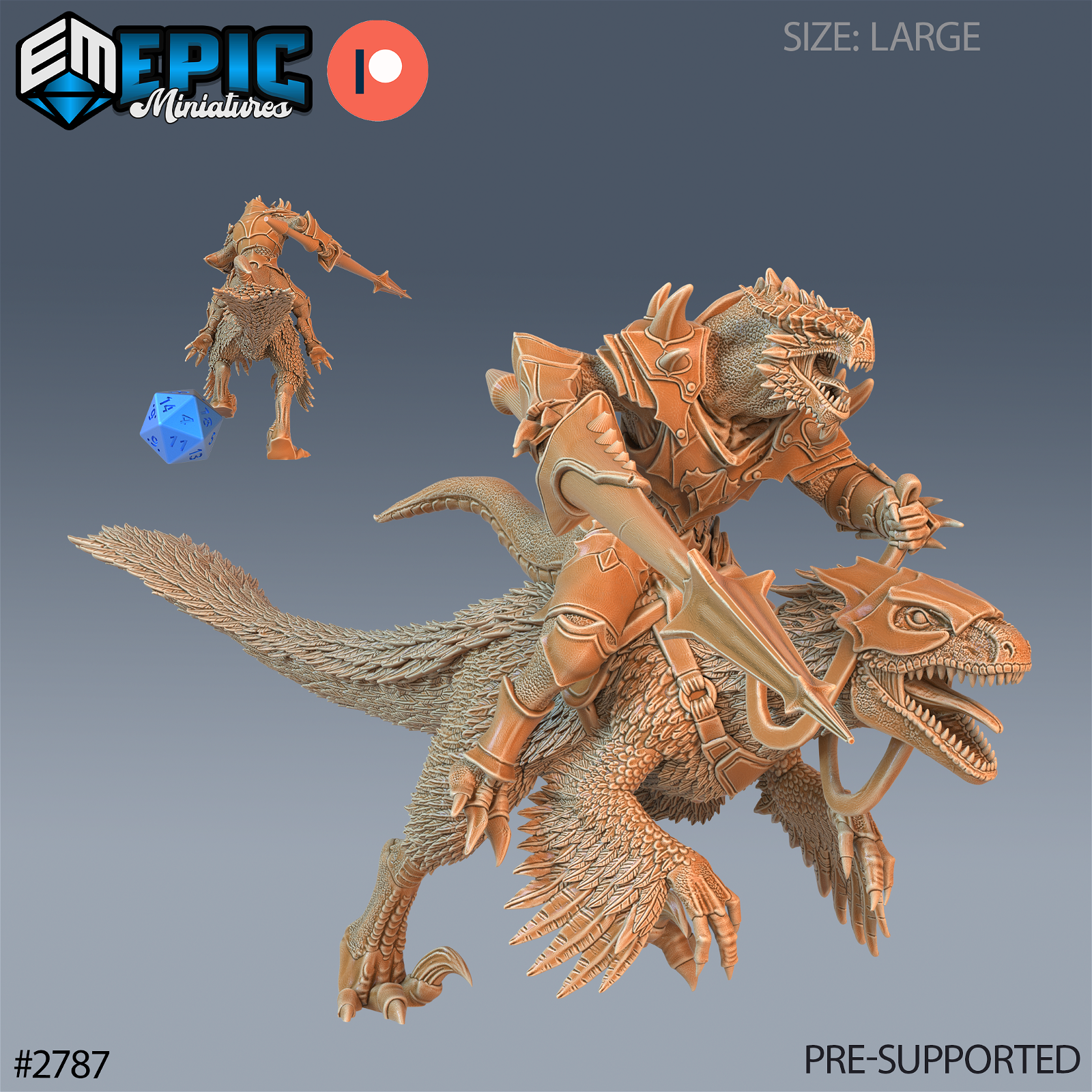 Dragonborn Raptor Rider - The Printable Dragon