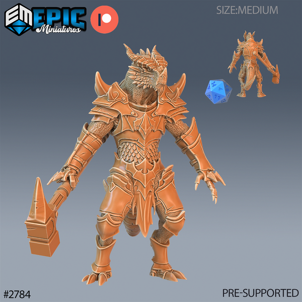 Dragonborn Warrior 3D-printed model