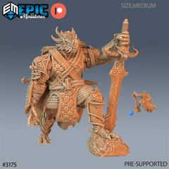 Dragonborn Warrior 3D-printed model