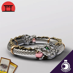 Dragons of Balance Bracelet 3D-printed model