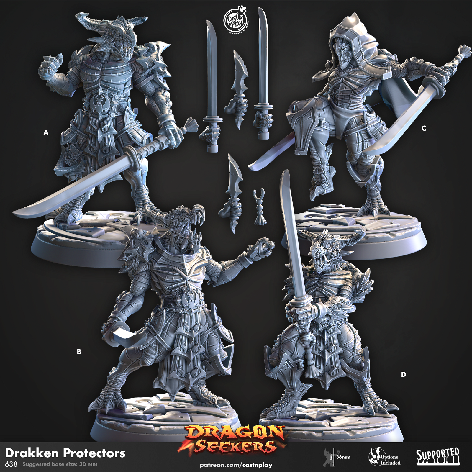 Drakken Protectors - The Printable Dragon