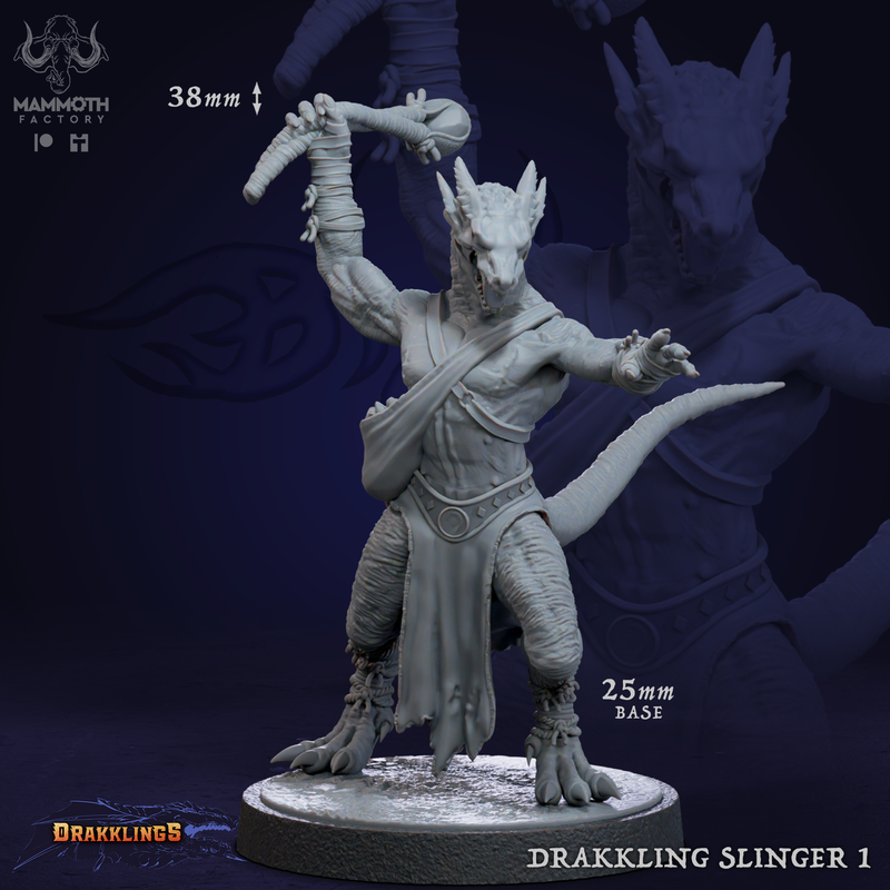 Drakkling Slinger 3D-printed model