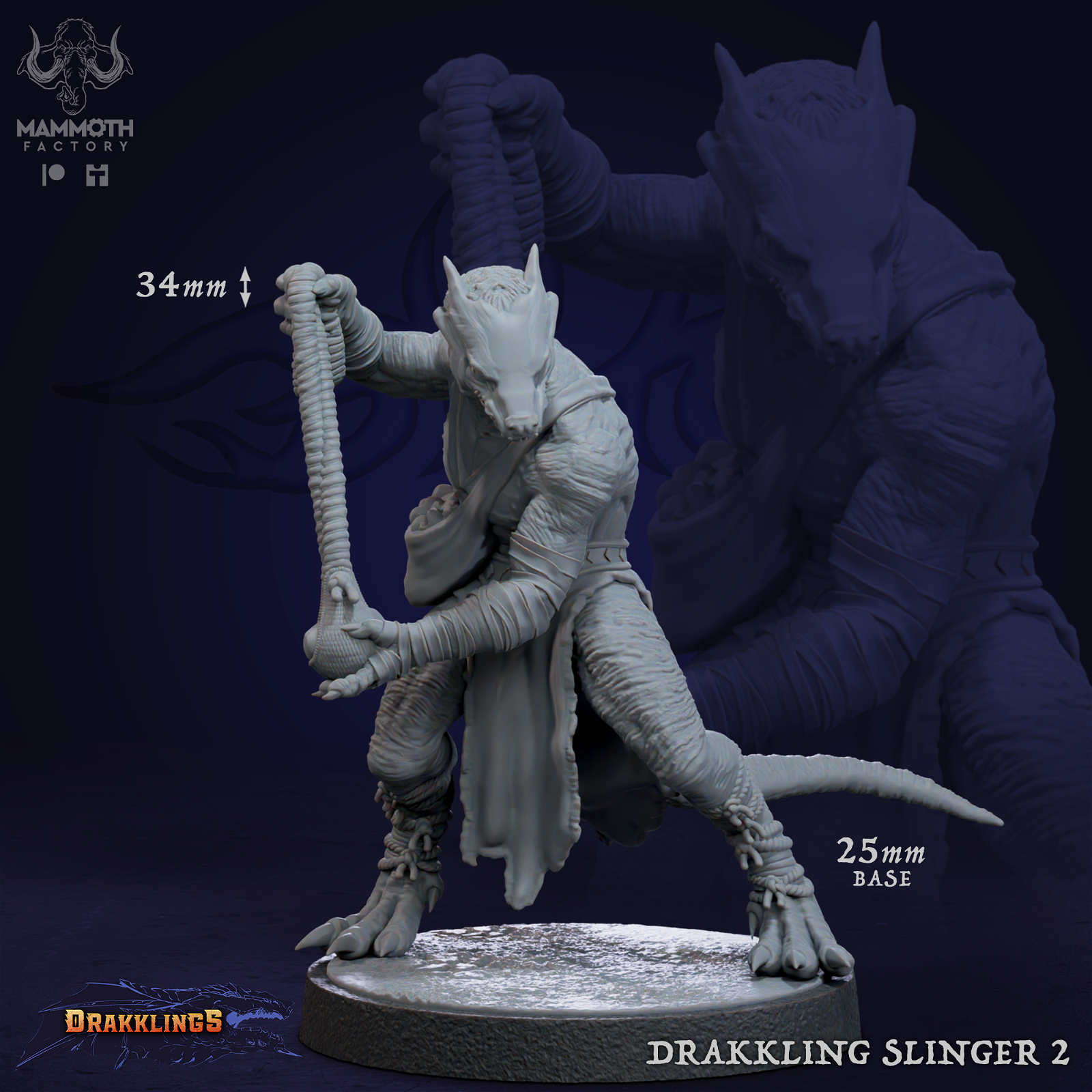 Drakkling Slinger - The Printable Dragon