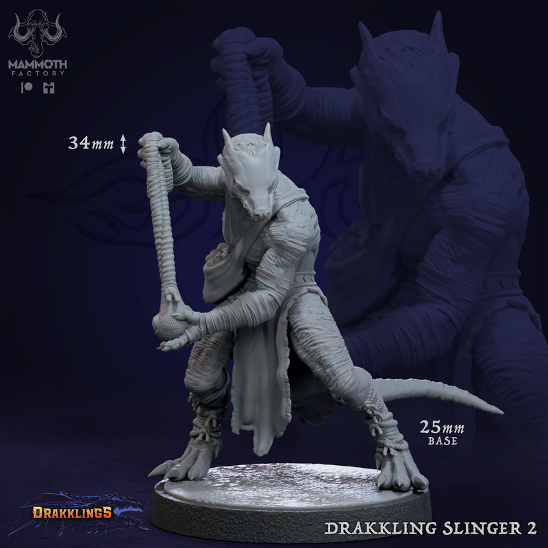Drakkling Slinger 3D-printed model
