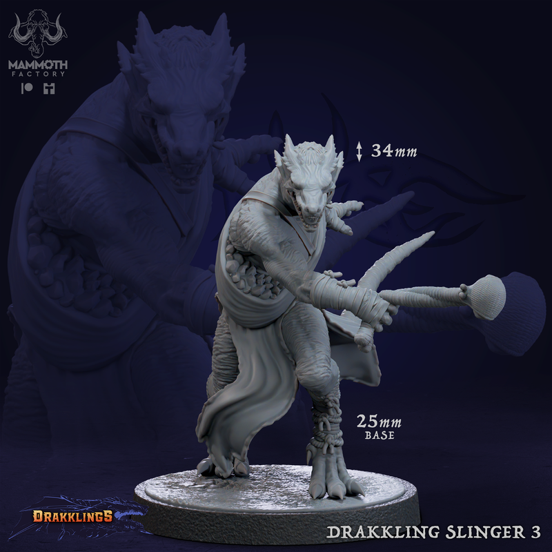 Drakkling Slinger 3D-printed model