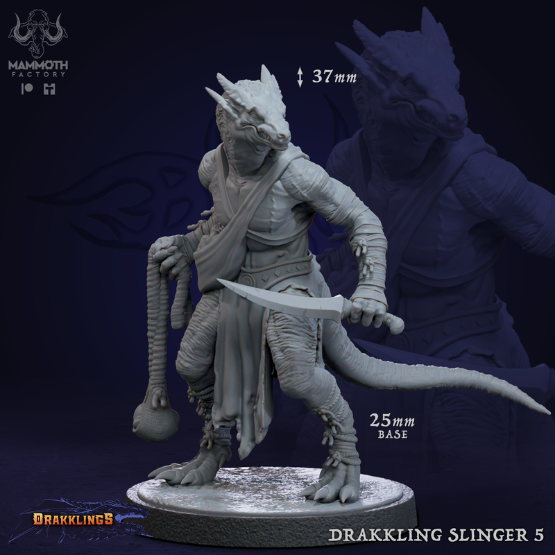 Drakkling Slinger 3D-printed model
