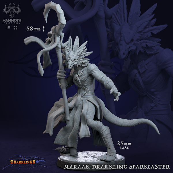 Drakkling Sparkcaster 3D-printed model
