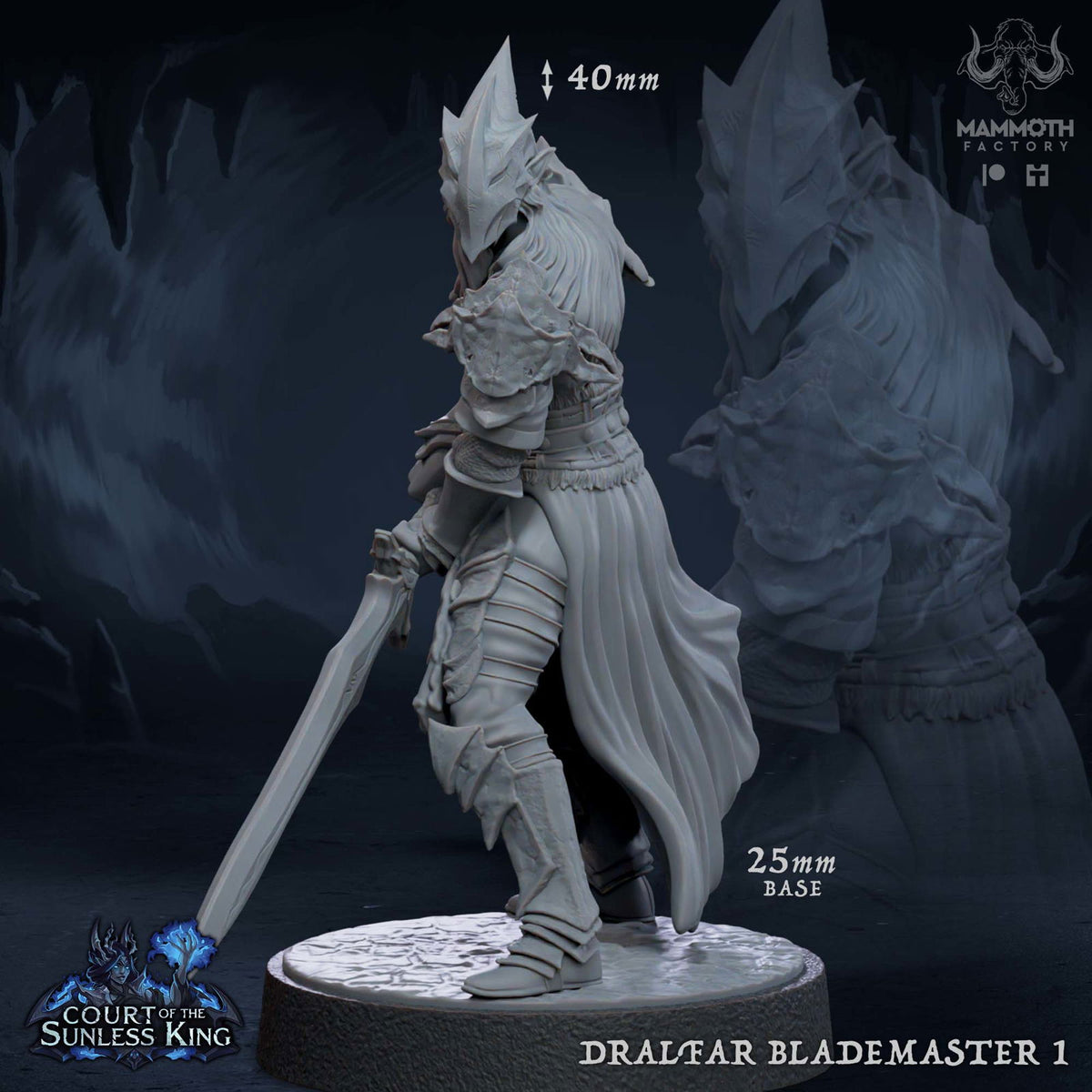 Dralfar Blademaster - The Printable Dragon