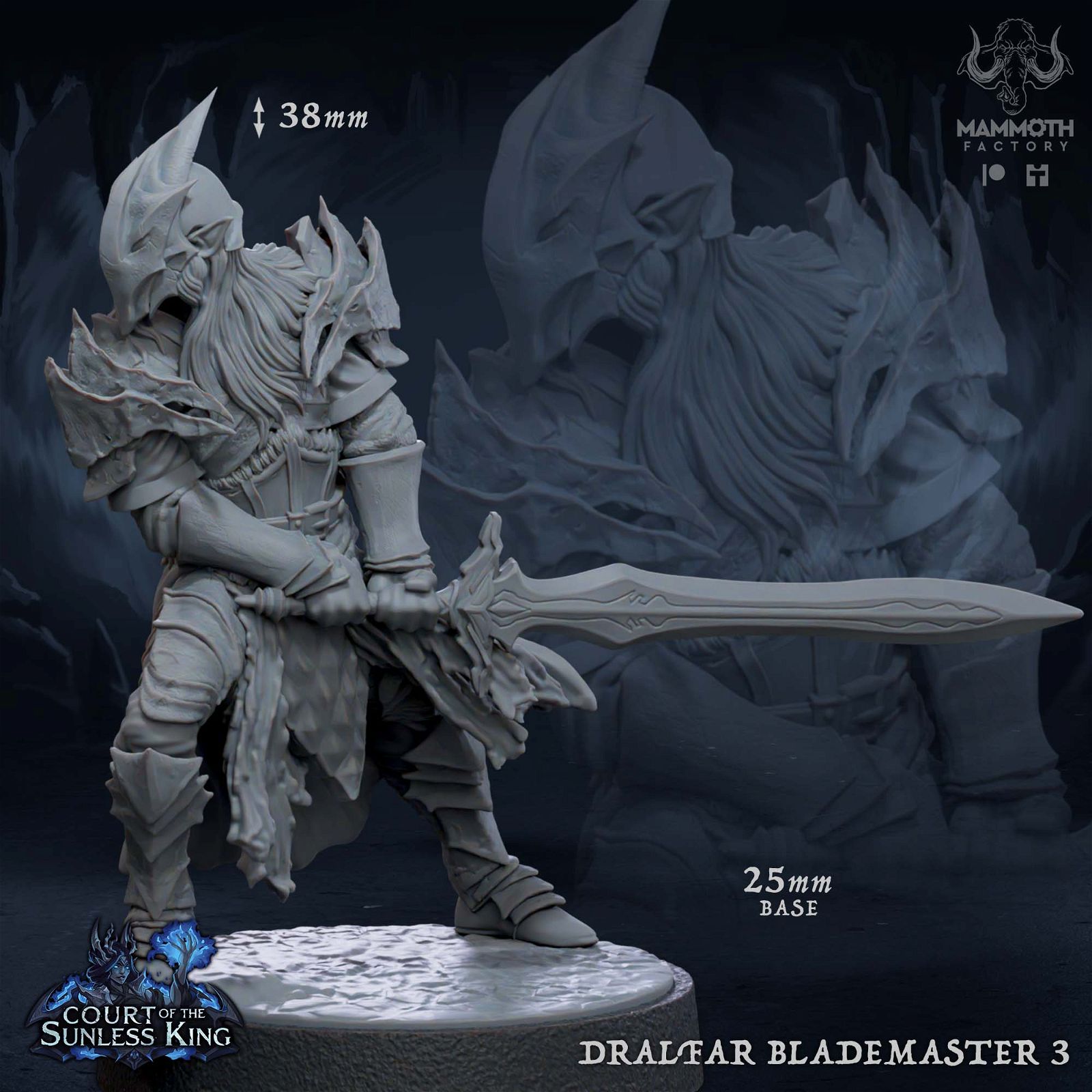 Dralfar Blademaster - The Printable Dragon