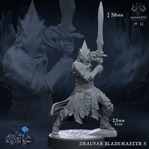 Dralfar Blademaster - The Printable Dragon