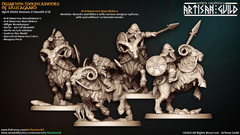 Drarven Ram Riders 3D-printed model