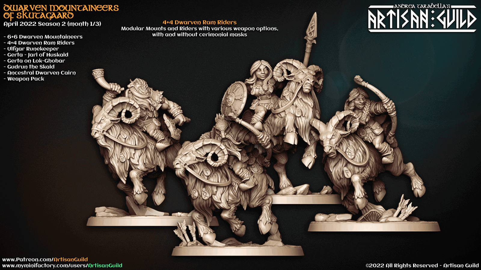 Drarven Ram Riders - The Printable Dragon