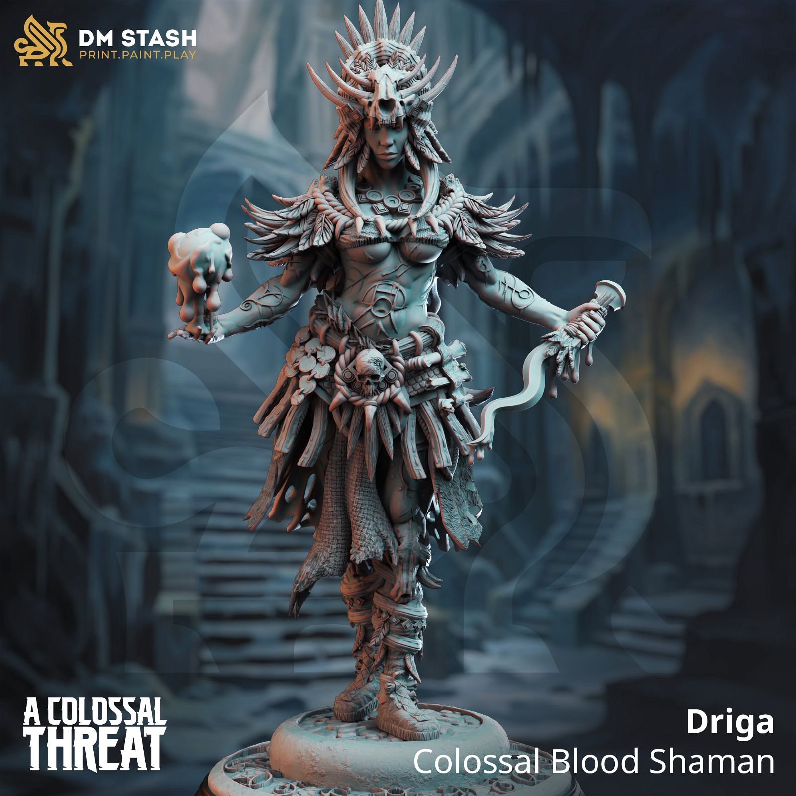 Driga - Colossal Blood Shaman - The Printable Dragon