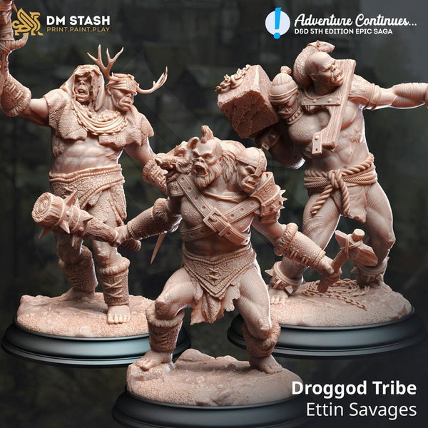 Droggod Tribe - Ettin Savages 3D-printed model