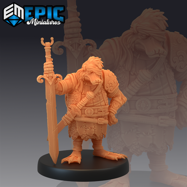 Duckfolk Mercenary - The Printable Dragon