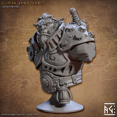 Dumak Bronzebolt Bust - The Printable Dragon