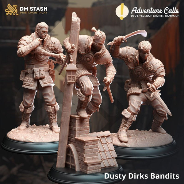 Dusty Dirks Bandits 3D-printed model