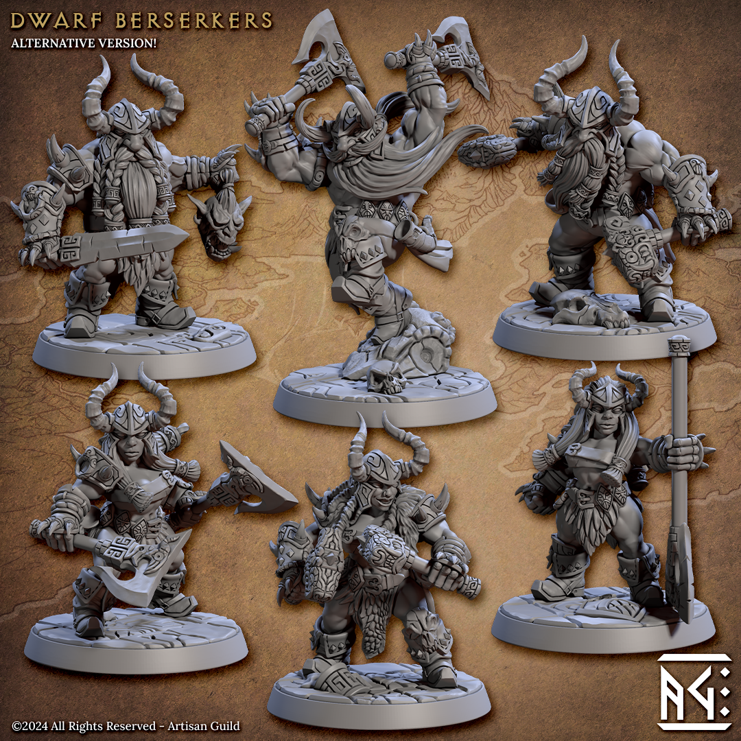 Dwarf Berserkers - The Printable Dragon