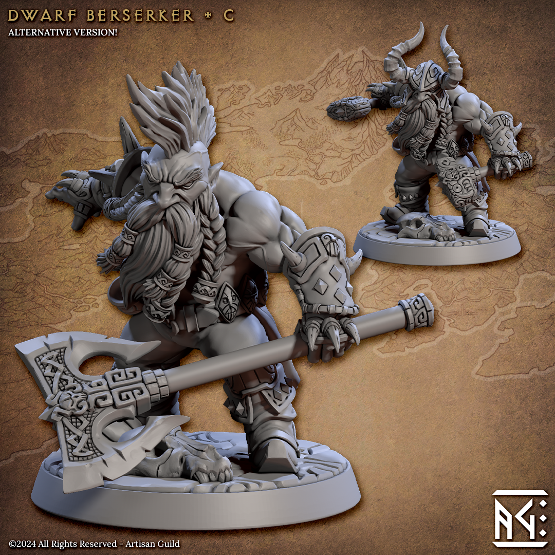 Dwarf Berserkers - The Printable Dragon