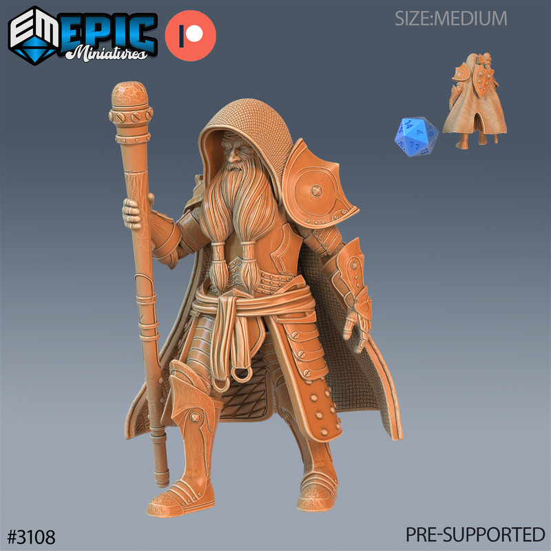 Dwarf Cleric 3D-printed model