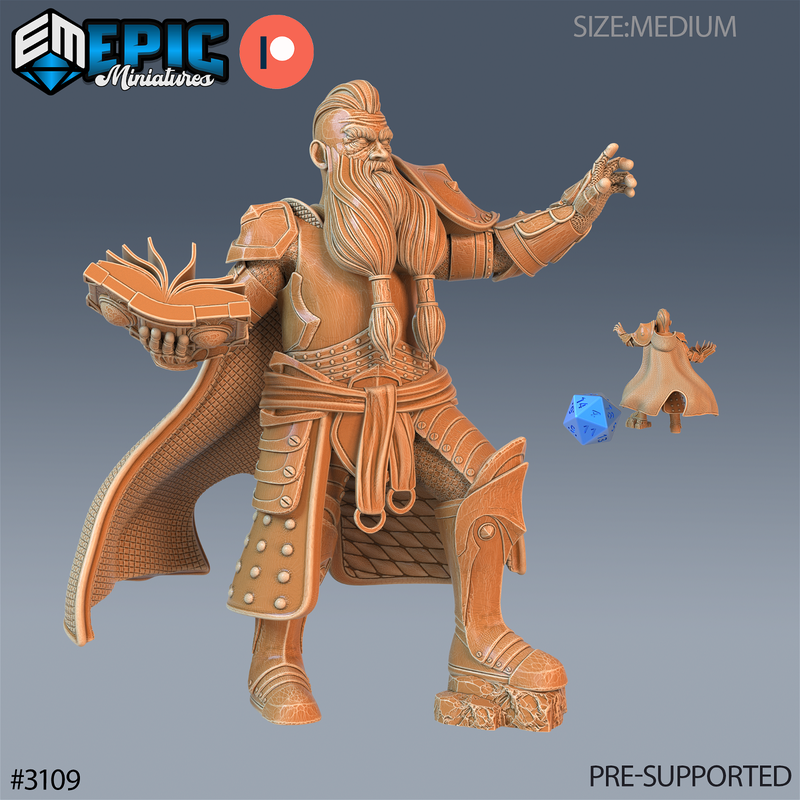 Dwarf Cleric 3D-printed model