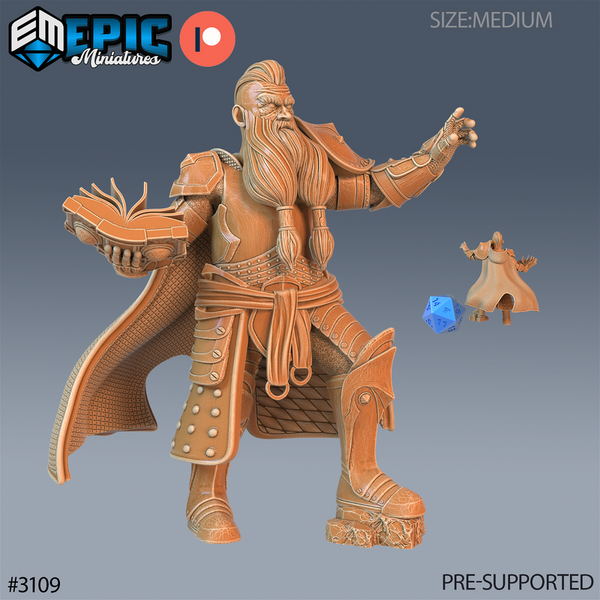 Dwarf Cleric 3D-printed model