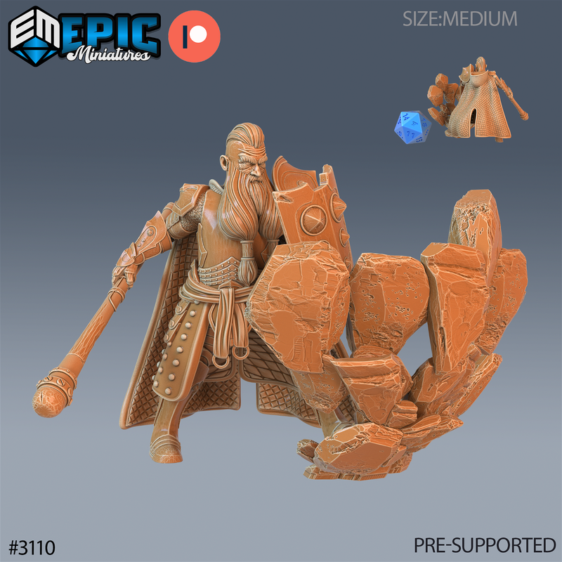 Dwarf Cleric 3D-printed model