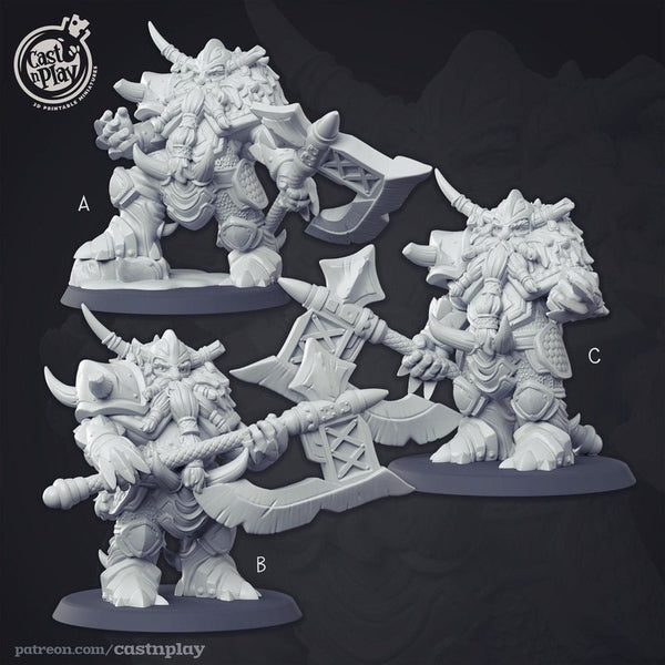 Dwarf Commanders 3D-printed model
