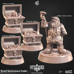 Dwarf Gemtreasure Trader - The Printable Dragon