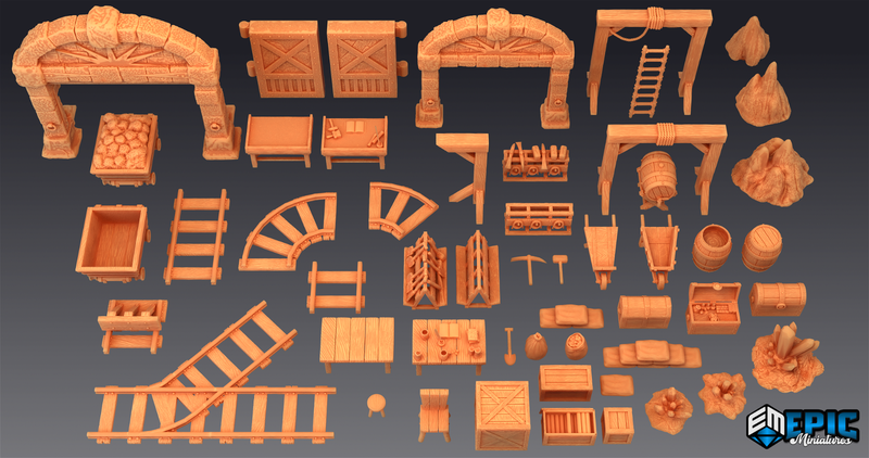 Dwarf Mine Scatter 3D-printed model