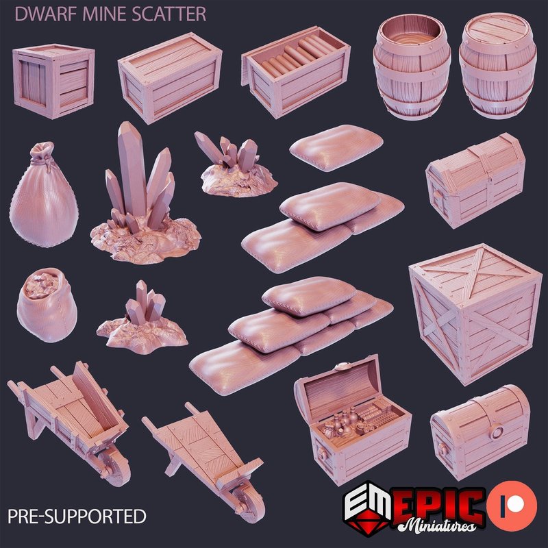 Dwarf Mine Scatter 3D-printed model