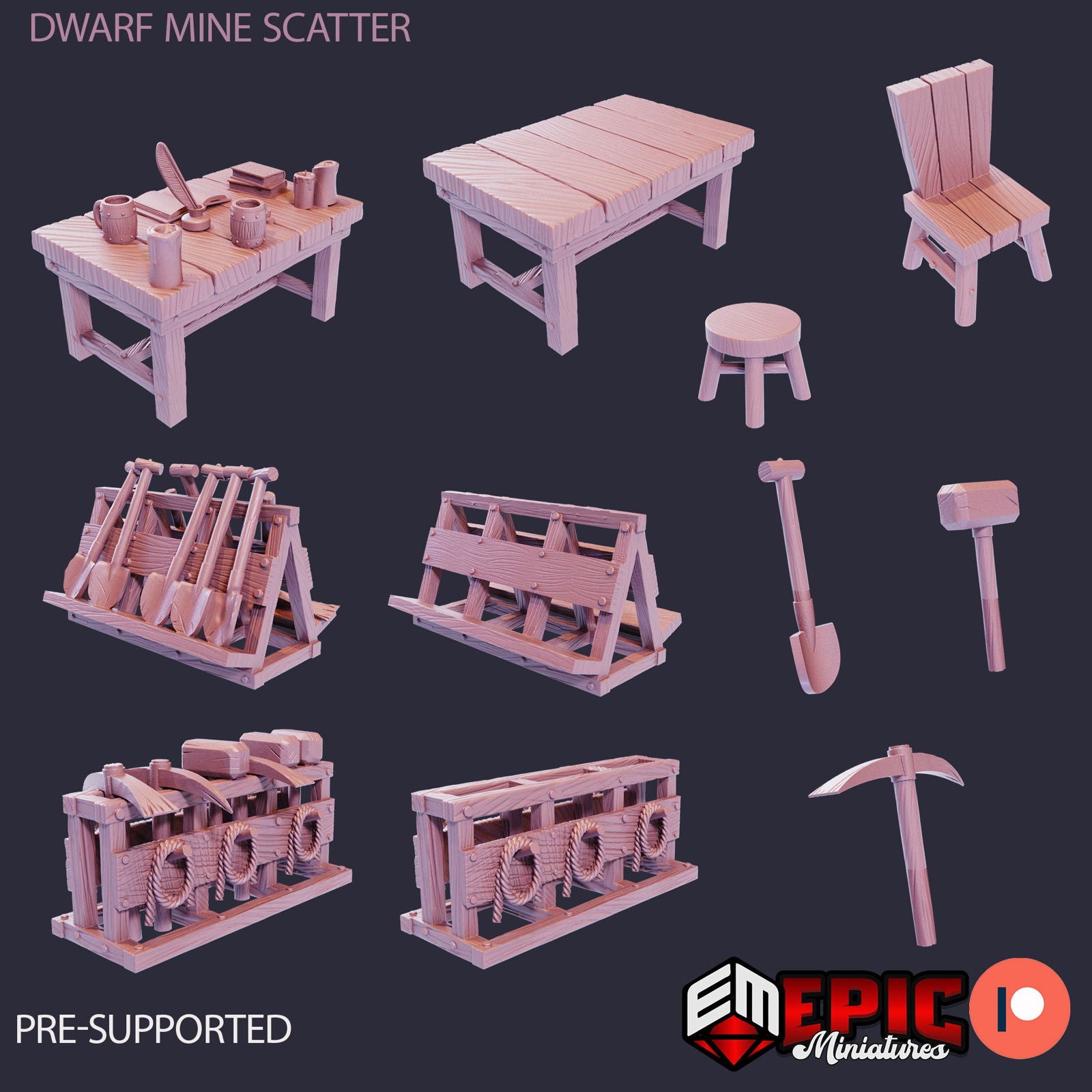 Dwarf Mine Scatter - The Printable Dragon