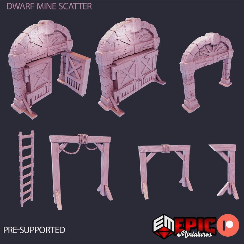 Dwarf Mine Scatter 3D-printed model