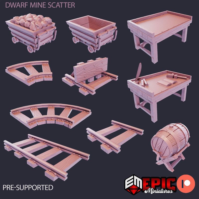 Dwarf Mine Scatter 3D-printed model