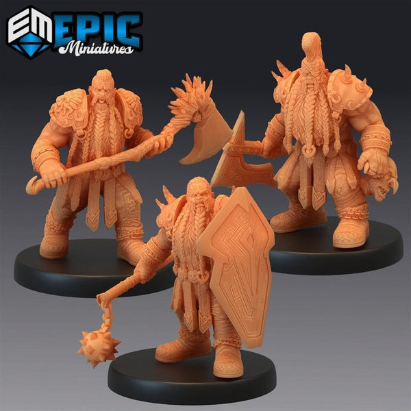 Dwarf Raiders 3D-printed model